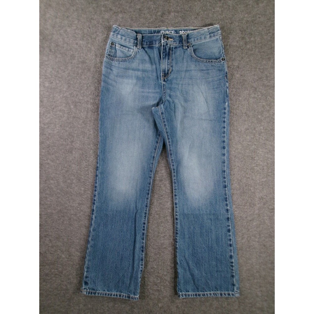 Place Jean Youth 10 Husky Blue Bootcut Regular Fit Causal Medium Wash Cotton
